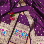 Banarasi silk unstitched salwar suit