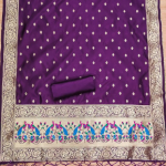 Banarasi silk unstitched salwar suit