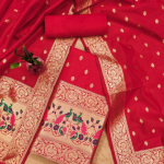 Banarasi silk unstitched salwar suit