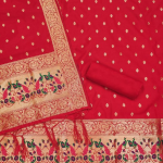 Banarasi silk unstitched salwar suit