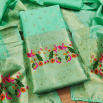 Banarasi silk unstitched salwar suit