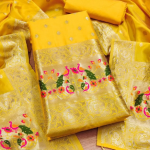 Banarasi silk unstitched salwar suit