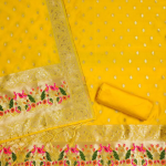 Banarasi silk unstitched salwar suit