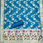 Green Floral Woven Banarasi Silk Dress