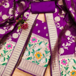 Floral Woven Banarasi Silk Dress