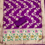 Floral Woven Banarasi Silk Dress