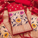 Floral Woven Banarasi Silk Dress