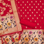 Floral Woven Banarasi Silk Dress