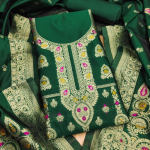 Banarasi silk unstitched suit