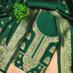 Banarasi silk unstitched suit