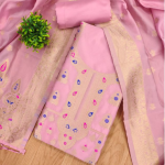 Banarasi silk unstitched suit