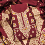 Banarasi silk unstitched suit