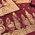 Banarasi silk unstitched suit