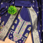 Banarasi silk unstitched suit
