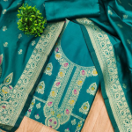 Banarasi silk unstitched suit