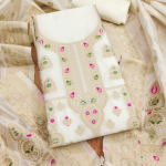 Banarasi silk unstitched suit