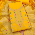 Banarasi silk unstitched suit