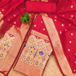 Banarasi silk Unstitched Suit Material