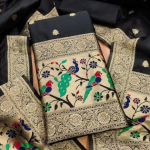 Banarasi silk Unstitched Suit