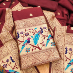Banarasi silk Unstitched Suit