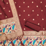 Banarasi silk Unstitched Suit