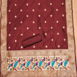 Banarasi silk Unstitched Suit