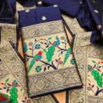 Banarasi silk Unstitched Suit