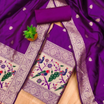 Banarasi silk Unstitched Suit