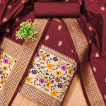 Banarasi silk Unstitched Suit Material