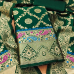 Pure Zari Silk Suit Dress Material for Woman