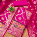 Pure Zari Silk Suit Dress Material for Woman