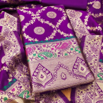 Pure Zari Silk Suit Dress Material for Woman