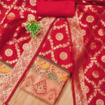 Pure Zari Silk Suit Dress Material for Woman