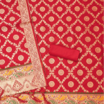 Pure Zari Silk Suit Dress Material for Woman