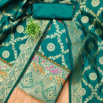 Pure Zari Silk Suit Dress Material for Woman