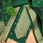 Pure Zari Banarasi Silk Suit Kashmiri Work Dress Material for Woman