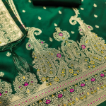 Pure Zari Banarasi Silk Suit Kashmiri Work Dress Material for Woman