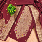 Pure Zari Banarasi Silk Suit Kashmiri Work Dress Material for Woman