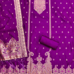 Pure Zari Banarasi Silk Suit Kashmiri Work Dress Material for Woman
