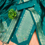 Pure Zari Banarasi Silk Suit Kashmiri Work Dress Material for Woman