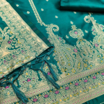 Pure Zari Banarasi Silk Suit Kashmiri Work Dress Material for Woman