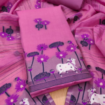 Women's Cotton Silk Unstitched Salwar Suit Dress Material With Dupatta