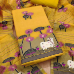 Women's Cotton Silk Unstitched Salwar Suit Dress Material With Dupatta