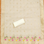 Women's Banarasi Silk Unstitched Salwar Suit Dress Material with Dupatta