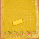 Women's Banarasi Silk Unstitched Salwar Suit Dress Material with Dupatta