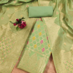 PURE CHANDERI BANARASI SILK SUIT