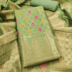 PURE CHANDERI BANARASI SILK SUIT