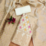 PURE CHANDERI BANARASI SILK SUIT