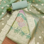 Organza Suit Vol 4 Top banarasi Organza (2:50 M + 0.40 M Sleeve)