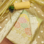 Organza Suit Vol 4 Top banarasi Organza (2:50 M + 0.40 M Sleeve)